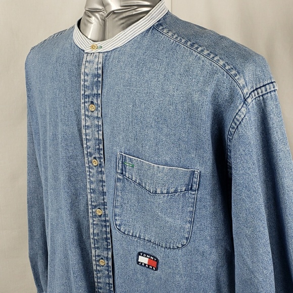 Tommy Hilfiger Vintage No Collar Long Sleeve - Picture 3 of 4